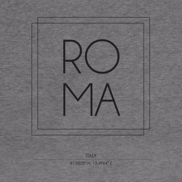 Roma city minimal typography 2 by StudioGrafiikka
